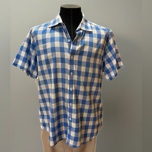 Robert Graham Blue and White Patterned Casual Shirt